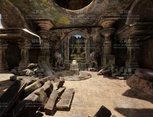 泰国废弃老旧神庙遗迹Blend项目源文件