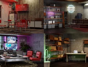 时尚工作室场景Blend项目源文件