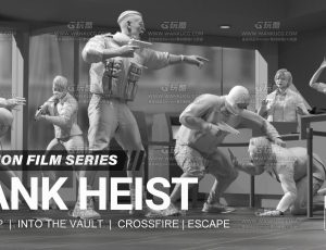 劫匪抢劫投降动作动画包