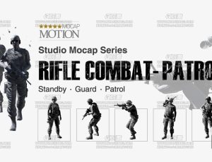军事步枪战斗巡逻动作动画包
