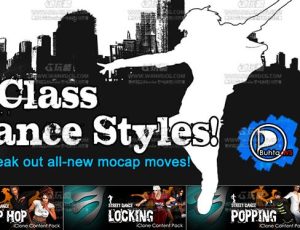 嘻哈街舞舞蹈动作动画包