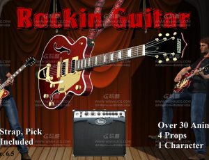 吉他摇滚乐队动作动画包