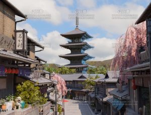 日本江户老街Blend项目源文件