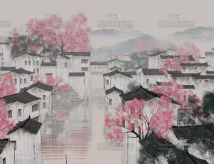 江南水墨场景Blend项目源文件