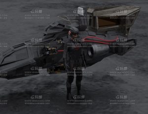 科技兵与飞船场景Blend项目源文件