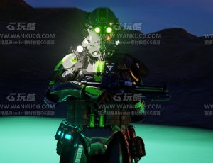 绿沼泽的星际宇宙猎人场景Blend项目源文件