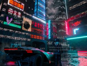 赛博朋克城市楼下街道Blend项目源文件