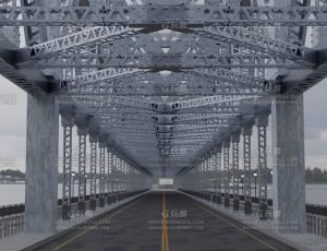 铁架桥高速路场景Blend项目源文件