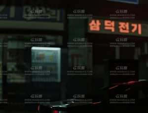 下雨夜晚街头动画场景Blend项目源文件