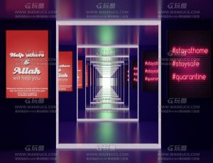 炫彩重叠门Blend项目源文件