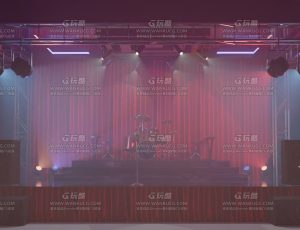 摇滚音乐会表演舞台Blend项目源文件