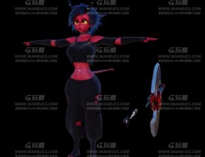 魔鬼女战士Blend模型