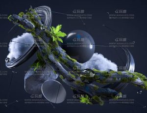 C4D工程源文件—有趣的图形组合场景