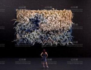 C4D工程源文件—创意粒子绒毛墙