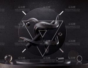 C4D工程源文件—时尚黑色创意图形