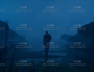 C4D工程源文件—阴天里的人场景