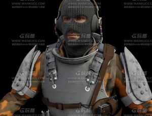 蒙面匪兵Blend模型