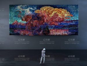 C4D工程源文件—创意时尚粒子壁画