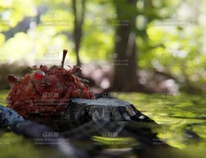 恶心的移动肉块动画场景Blend项目源文件