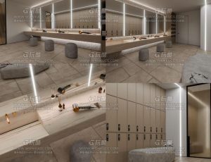 明亮时尚化妆间Blend项目源文件