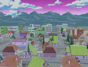 JOJO卡通三渲二卡通城镇Blend项目源文件