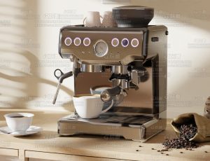 室内餐厅咖啡机场景Blend项目源文件