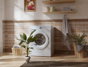 室内洗衣机渲染场景Blend项目源文件