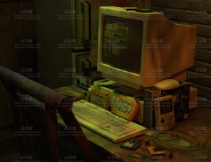 小霸王游戏机老电脑渲染场景Blend项目源文件