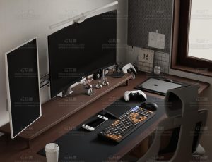 游戏电脑桌渲染场景Blend项目源文件