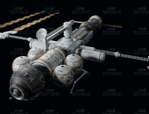 高细节宇宙卫星空间站Blend模型