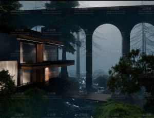 迷雾夜深别墅Blend项目源文件