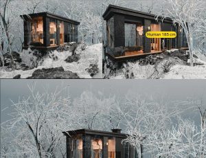 冬季户外别墅Blend项目源文件