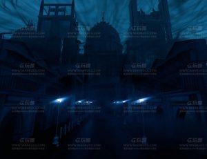 蓝色幽暗氛围古堡Blend项目源文件