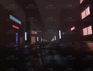 迷雾氛围街道Blend项目源文件