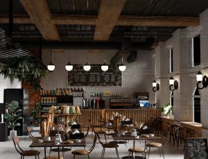 新休闲咖啡厅场景Blend项目源文件