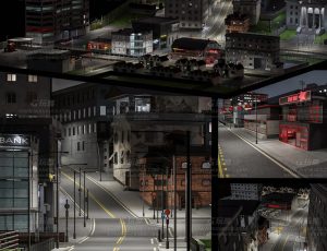 夜晚城市街区场景Blend项目源文件
