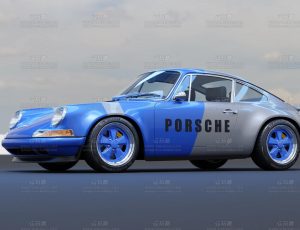 天空下的复古跑车Blend项目源文件