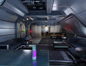 科幻氛围卧室办公房Blend项目源文件