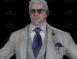 铁拳8大白胡子老头Blend模型