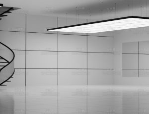 汽车展馆灯带室场景Blend项目源文件