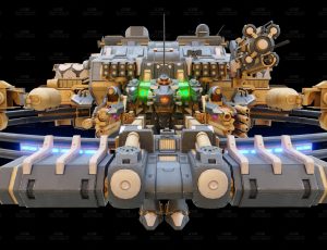 装甲核心超级大炮机器人Blend模型