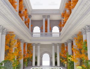 小宫殿园林Blend项目源文件