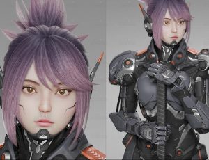 Blender全流程制作高精度超帅女机甲战士
