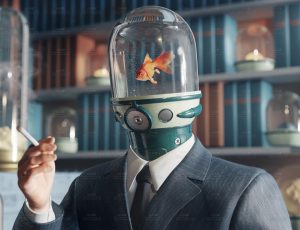 金鱼缸头男人场景Blend项目源文件