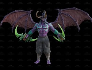 魔兽世界伊利丹Blend模型