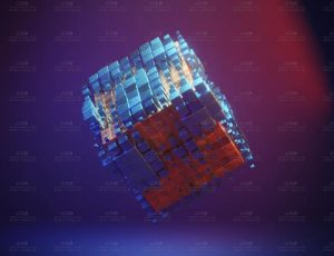 炫彩运动图形方块Blend项目源文件