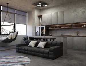 黑色沙发吊床公寓Blend项目源文件