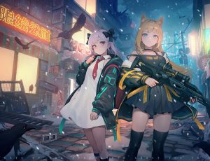 Blender二次元《末日街道》赛博末日风格角色+场景全流程