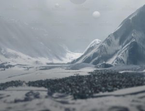 意境暴风雪动画场景Blend项目源文件