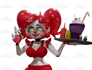 滑冰鞋送餐女机器人Blend模型